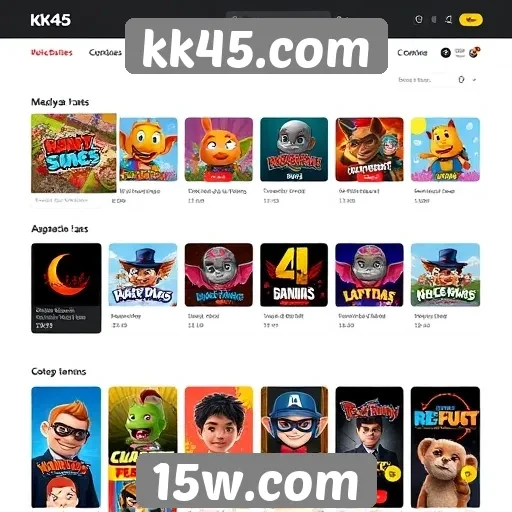 Explore a diversidade de categorias no site kk45.com